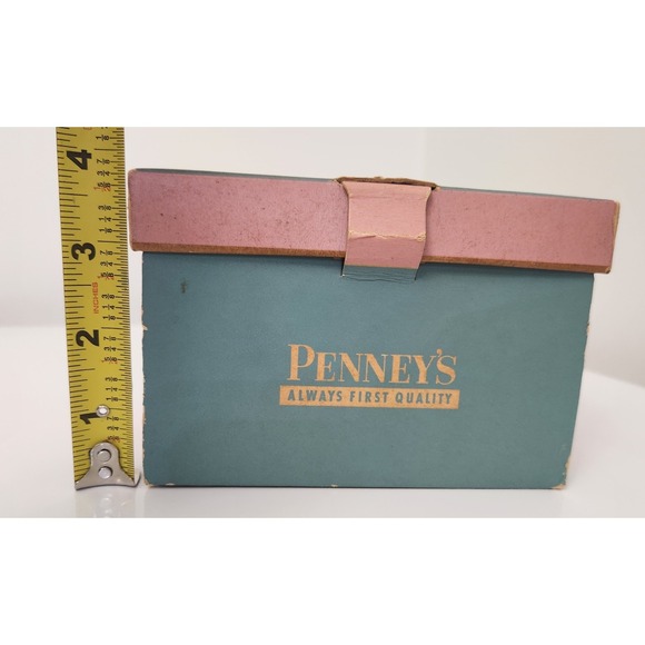 Vintage Penney's Shoe Box JC Penney 1950s/60s Pastel Blue & Pink Movie Prop - Picture 2 of 11